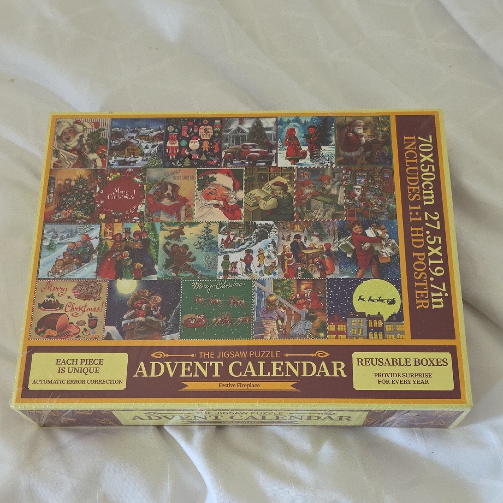 Festive Fireplace Advent Calendar Jigsaw Puzzle